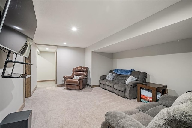 31788 W 223rd St, Spring Hill, KS 66083 - carpeted living area featuring baseboards and recessed lighting