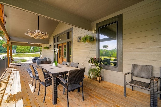 31788 W 223rd St, Spring Hill, KS 66083 - wooden deck featuring outdoor dining space