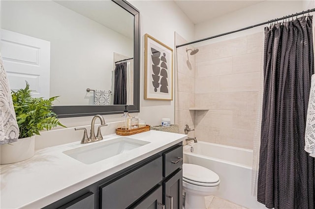 20854 W 190th Pl, Spring Hill, KS 66083 - bathroom with vanity, shower / tub combo with curtain, and tile patterned flooring