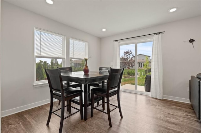 13333 W 180th St, Overland Park, KS 66013 - dining room with wood finished floors and recessed lighting