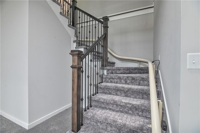 14500 Aurora Ln, Basehor, KS 66007 - staircase with baseboards and carpet flooring