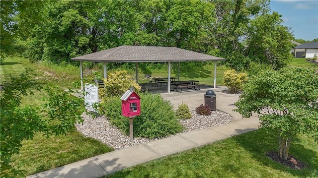 14500 Aurora Ln, Basehor, KS 66007 - view of patio featuring a gazebo