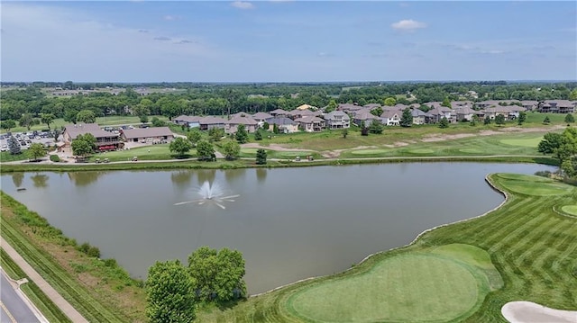 14500 Aurora Ln, Basehor, KS 66007 - aerial view of residential area with a nearby body of water and a golf course