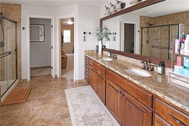 1216 Hillmann Ln, Warrensburg, MO 64093 - full bath with a stall shower and double vanity