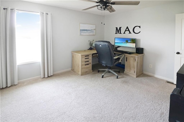1216 Hillmann Ln, Warrensburg, MO 64093 - carpeted office featuring plenty of natural light and ceiling fan