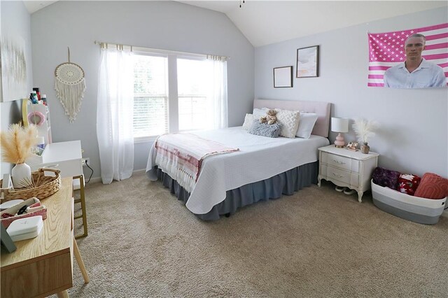 1216 Hillmann Ln, Warrensburg, MO 64093 - carpeted bedroom featuring lofted ceiling