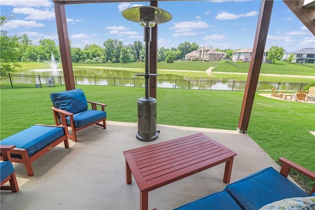 1216 Hillmann Ln, Warrensburg, MO 64093 - view of patio / terrace with a water view