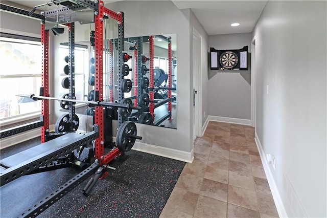 1216 Hillmann Ln, Warrensburg, MO 64093 - workout area featuring plenty of natural light and recessed lighting