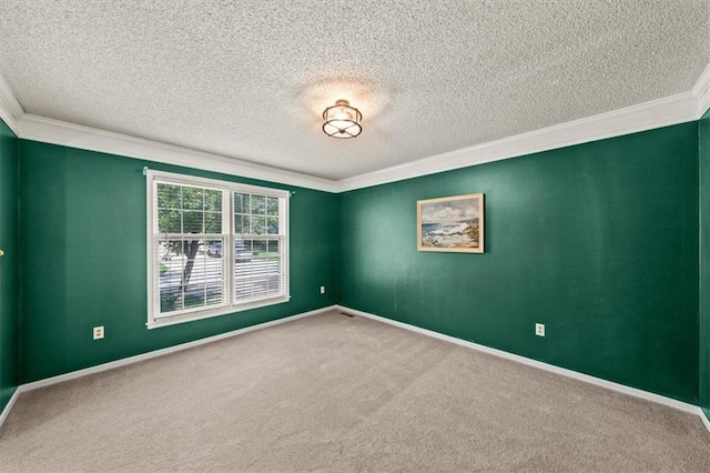 10601 Reeder St, Overland Park, KS 66214 - carpeted spare room with ornamental molding and a textured ceiling