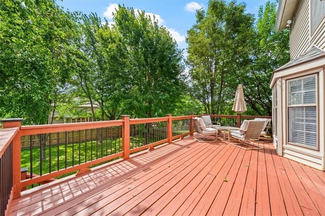 10601 Reeder St, Overland Park, KS 66214 - view of wooden terrace