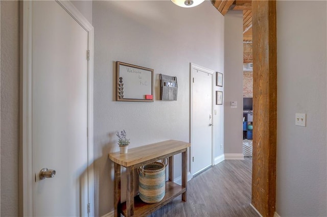 308 W 8th St Unit 420, Kansas City, MO 64105 - hall featuring wood finished floors and baseboards