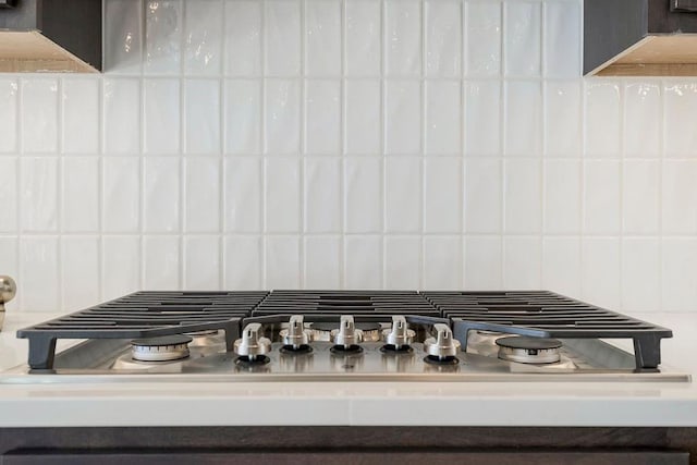 2412 W 177th St, Overland Park, KS 66085 - kitchen view of stainless steel gas cooktop and decorative backsplash
