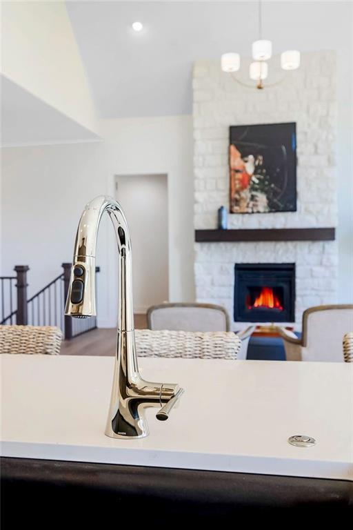 2412 W 177th St, Overland Park, KS 66085 - detailed view of a large fireplace
