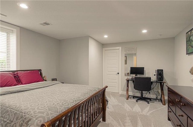 10423 W 168th Ter, Overland Park, KS 66221 - bedroom featuring light colored carpet, recessed lighting, and an office area