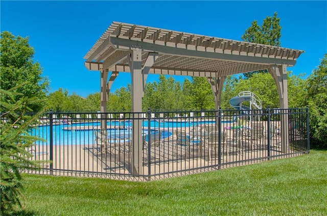 10423 W 168th Ter, Overland Park, KS 66221 - community pool featuring a pergola and a patio area