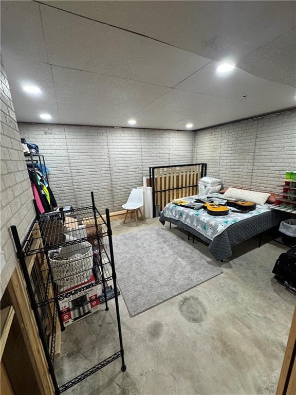 109 W 3rd St, Stanberry, MO 64489 - bedroom with concrete flooring