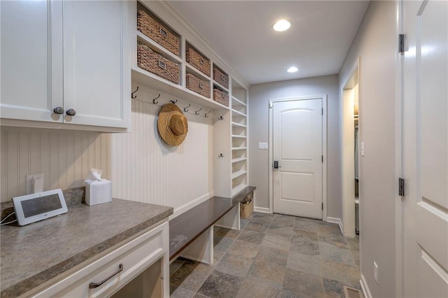 6 Mohave Dr, Lake Winnebago, MO 64034 - mudroom with stone finish floors and recessed lighting