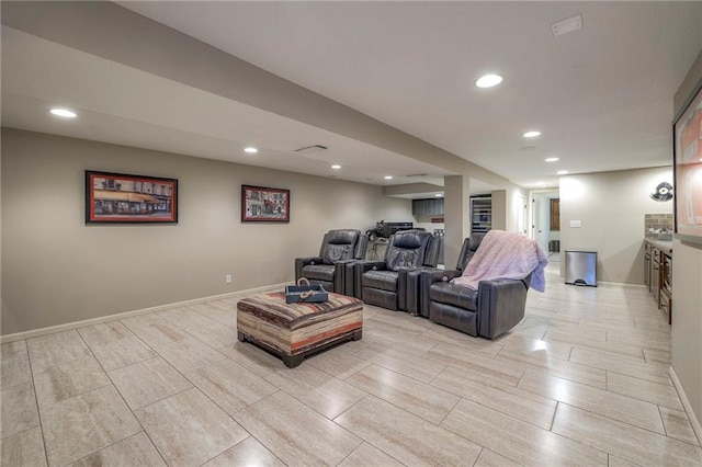 6 Mohave Dr, Lake Winnebago, MO 64034 - living area featuring recessed lighting and wood tiled floors
