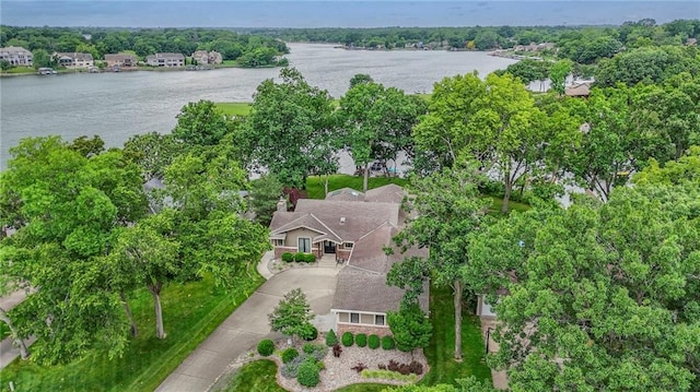 6 Mohave Dr, Lake Winnebago, MO 64034 - aerial view of property and surrounding area featuring a nearby body of water