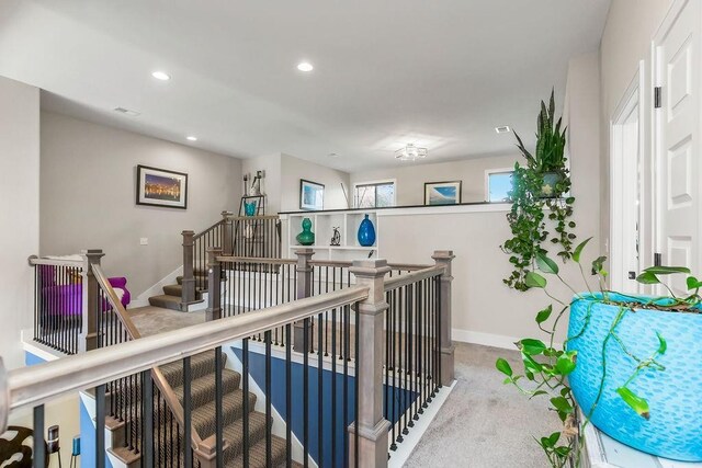 6614 Mccormick Dr, Shawnee, KS 66226 - hall featuring carpet floors and recessed lighting