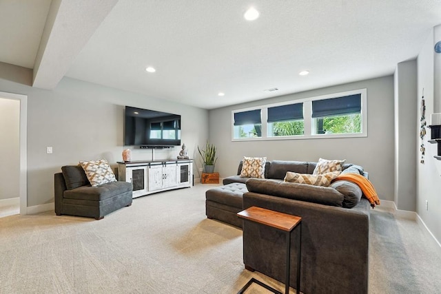 16486 S Chalet Dr, Olathe, KS 66062 - carpeted living area featuring recessed lighting