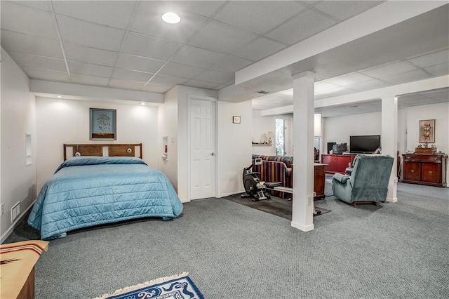17801 E 30th St S, Independence, MO 64057 - bedroom featuring a drop ceiling and carpet