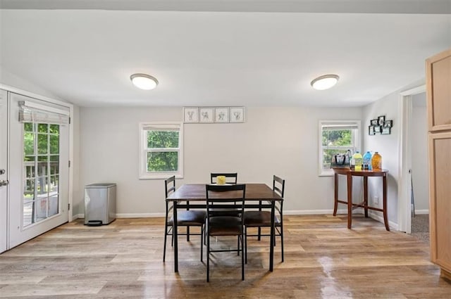 919 Walnut St, Leavenworth, KS 66048 - dining space featuring light wood-type flooring and baseboards