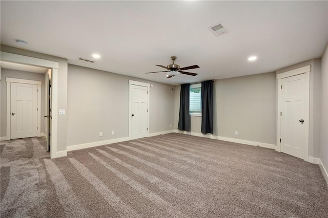 3225 SW Longview Rd, Lees Summit, MO 64081 - unfurnished bedroom featuring carpet, recessed lighting, and a ceiling fan