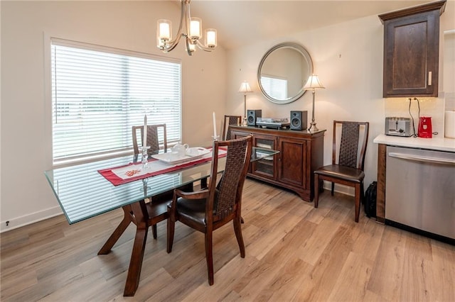 1301 NE 123rd St, Kansas City, MO 64165 - dining area featuring a chandelier and light wood finished floors