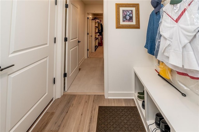 1301 NE 123rd St, Kansas City, MO 64165 - mudroom featuring light wood-style flooring and baseboards
