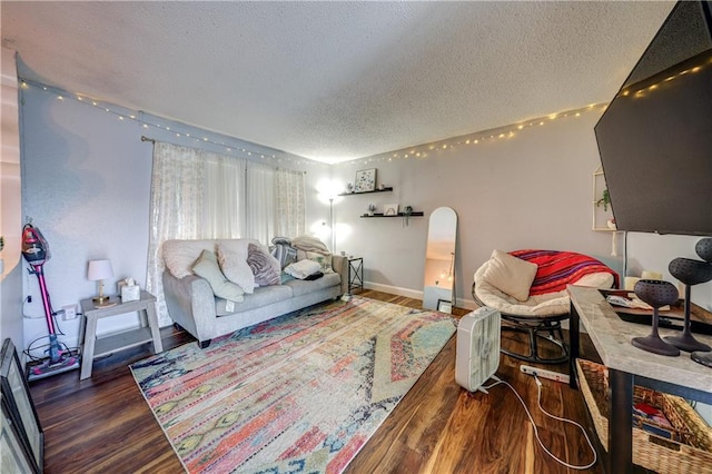 11400 Monroe Ave, Kansas City, MO 64137 - living room with wood finished floors and a textured ceiling