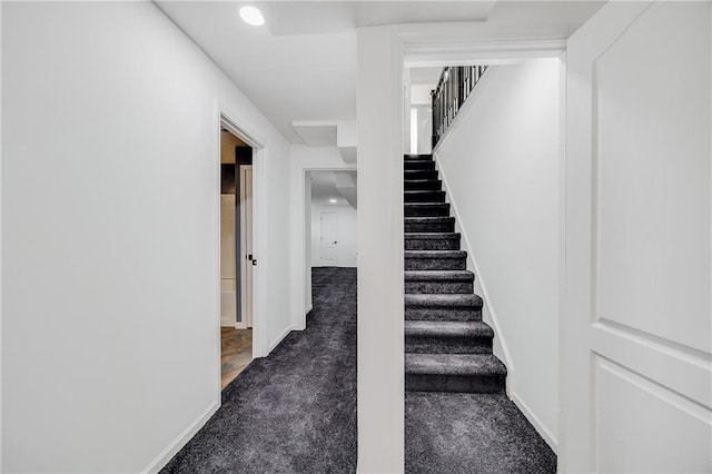7210 E 134th Ter, Grandview, MO 64030 - stairs with carpet flooring and recessed lighting