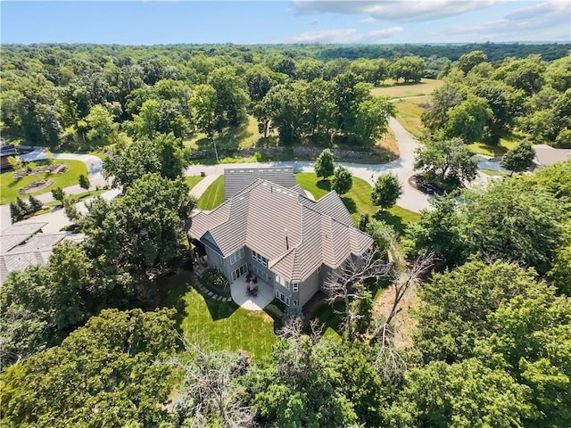 4915 NW Canyon Ct, Lees Summit, MO 64064 - view from above of property with a forest