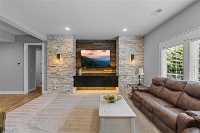 4915 NW Canyon Ct, Lees Summit, MO 64064 - living area with wood finished floors and recessed lighting