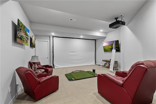 4915 NW Canyon Ct, Lees Summit, MO 64064 - carpeted home theater with recessed lighting