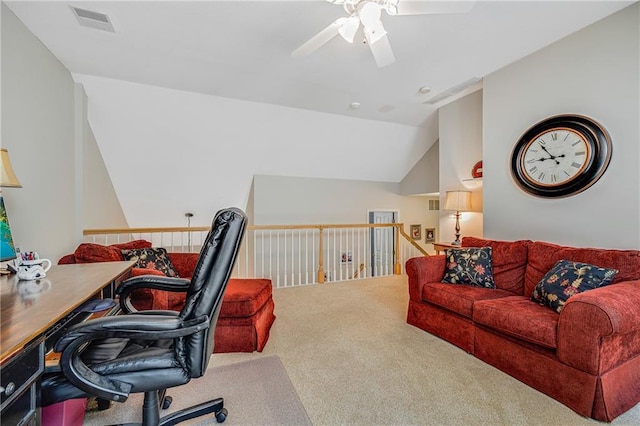 1617 Summit Valley Ln, Lees Summit, MO 64081 - carpeted office featuring a ceiling fan