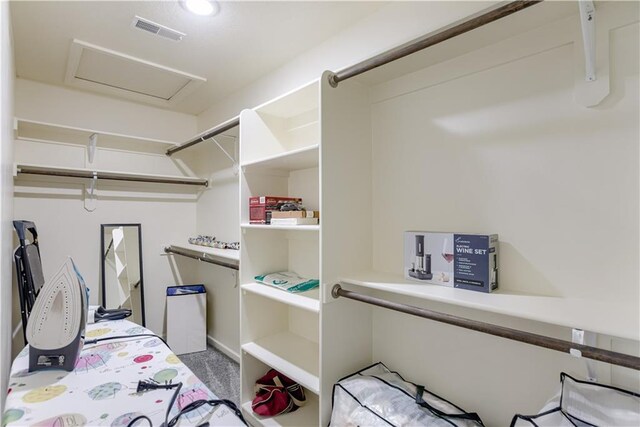 8604 NE 103rd St, Kansas City, MO 64157 - spacious closet with attic access and carpet