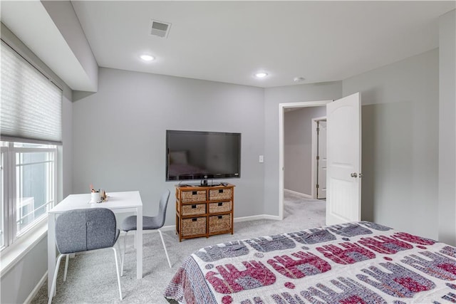 8604 NE 103rd St, Kansas City, MO 64157 - bedroom with light colored carpet, an office area, and recessed lighting