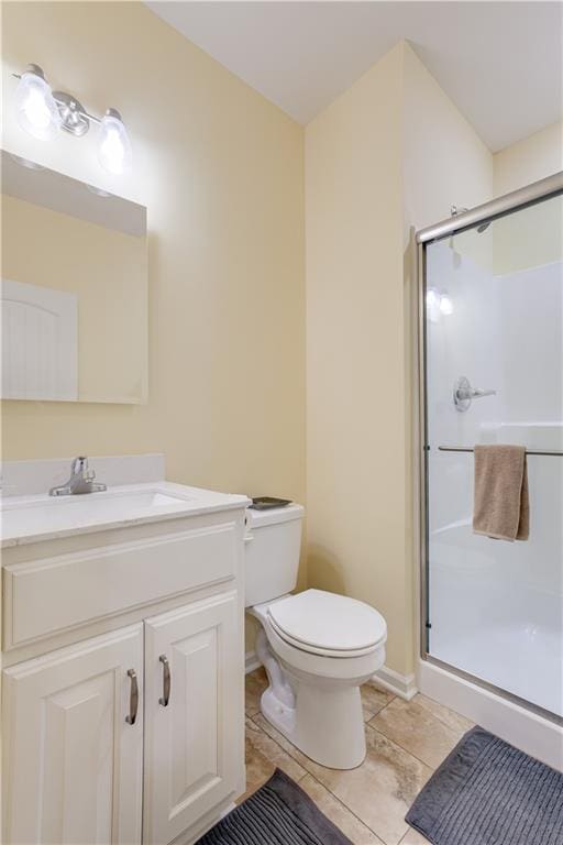 8604 NE 103rd St, Kansas City, MO 64157 - full bath with a stall shower, vanity, and tile patterned flooring