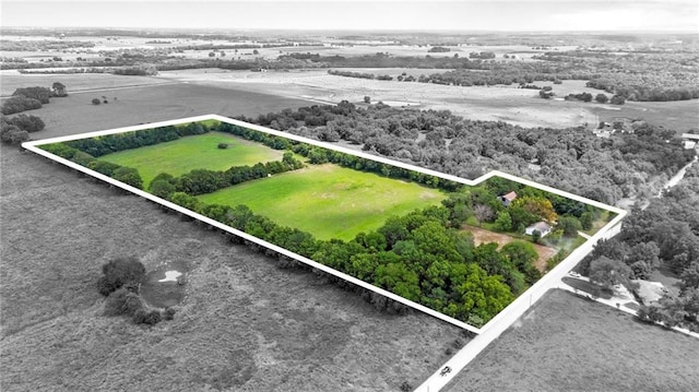 35365 Block Rd, Paola, KS 66071 - overview of rural landscape with property boundaries highlighted
