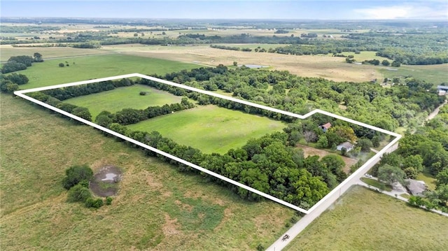 35365 Block Rd, Paola, KS 66071 - overview of rural landscape with property parcel outlined