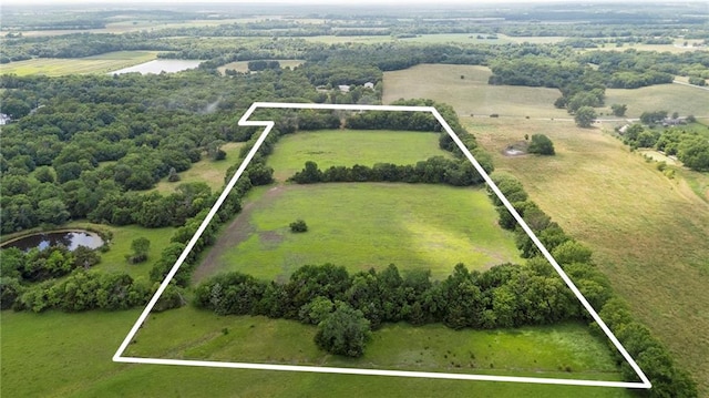 35365 Block Rd, Paola, KS 66071 - view of rural area featuring property parcel outlined and a large body of water