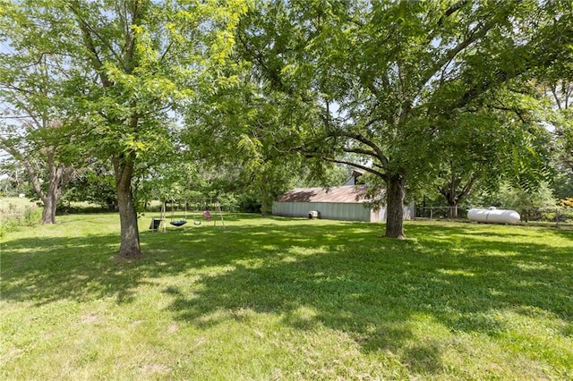 35365 Block Rd, Paola, KS 66071 - view of green lawn featuring a playground