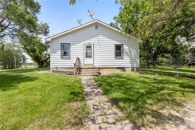 35365 Block Rd, Paola, KS 66071 - rear view of property with entry steps