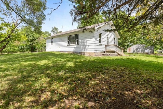 35365 Block Rd, Paola, KS 66071 - view of property exterior featuring a lawn