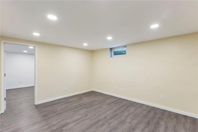 35365 Block Rd, Paola, KS 66071 - basement with dark wood-type flooring and recessed lighting