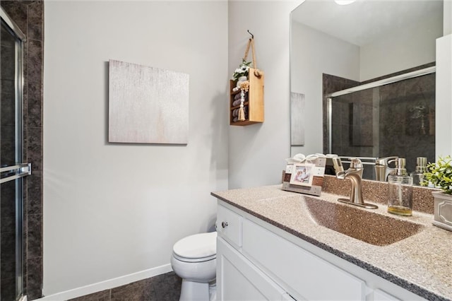 24631 W 126th St, Olathe, KS 66061 - bathroom with vanity, a shower stall, and tile patterned flooring