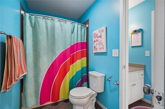 24631 W 126th St, Olathe, KS 66061 - full bath featuring vanity, tile patterned floors, and a shower with shower curtain