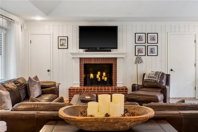 8315 Sagamore Rd, Leawood, KS 66206 - living area featuring a fireplace