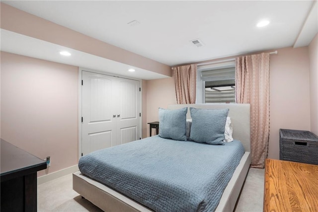 8315 Sagamore Rd, Leawood, KS 66206 - carpeted bedroom with recessed lighting and a closet